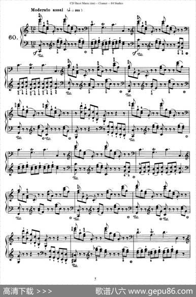 Cramer-84exercices（56—60）（克拉莫84首钢琴练习曲）|Cramer（克拉莫）