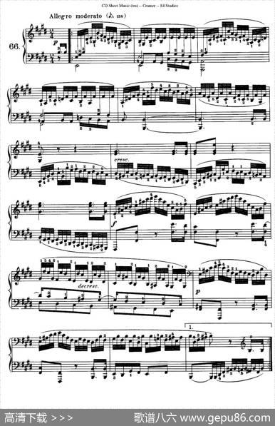 Cramer-84exercices（66—70）（克拉莫84首钢琴练习曲）|Cramer（克拉莫）