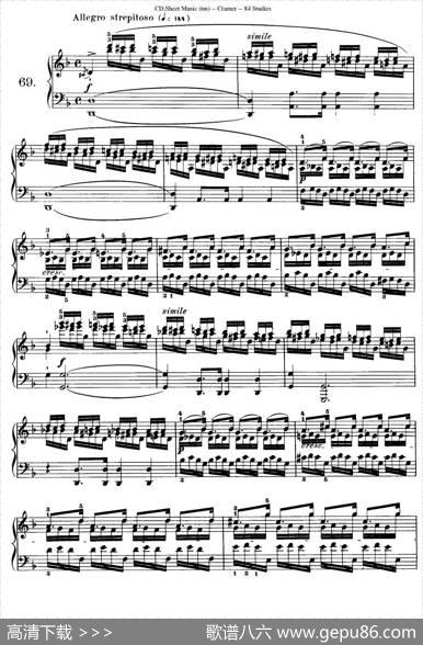 Cramer-84exercices（66—70）（克拉莫84首钢琴练习曲）|Cramer（克拉莫）