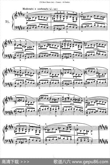 Cramer-84exercices（71—75）（克拉莫84首钢琴练习曲）|Cramer（克拉莫）