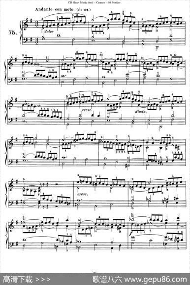 Cramer-84exercices（71—75）（克拉莫84首钢琴练习曲）|Cramer（克拉莫）