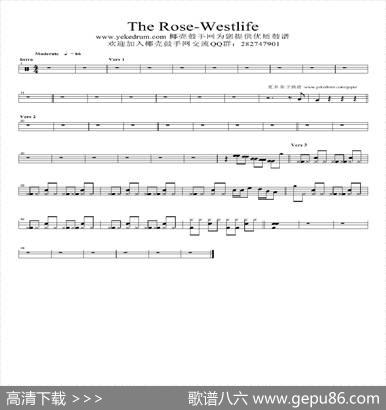 TheRose（架子鼓谱）