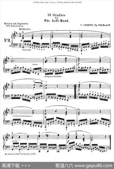Czerny-24PianoStudie（8—16）（车尔尼-24首钢琴练习曲）|Czerny（车尔尼）