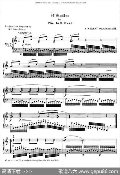 Czerny-24PianoStudie（17—24）（车尔尼-24首钢琴练习曲）|Czerny（车尔尼）