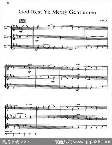 GodRestYeMerryGentlemen（三重奏）