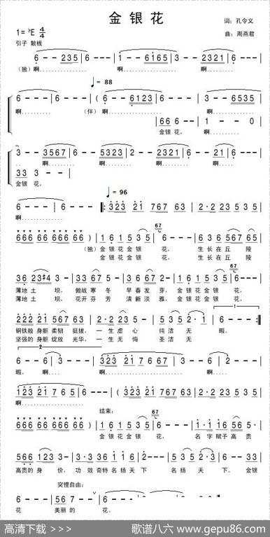 金银花（孔令义词周燕君曲） - 孔令义|周燕君