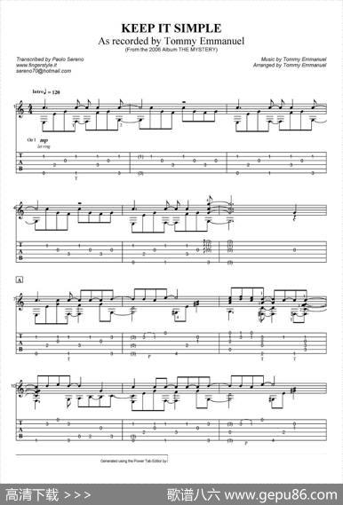 tommyemmanuel：keepitsimple（指弹吉他）
