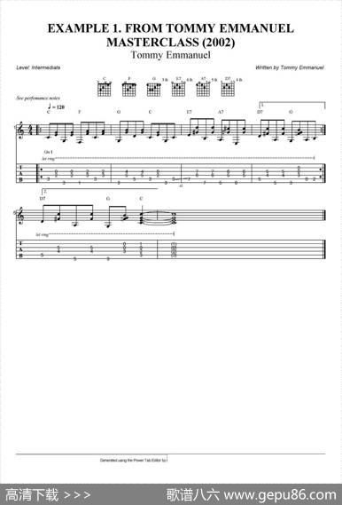 tommyemmanuel：masterclassexample-1（指弹吉他）