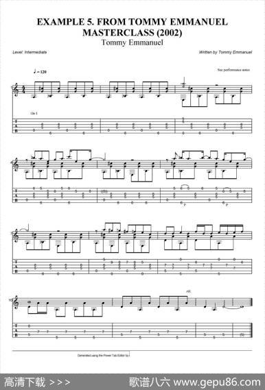 tommyemmanuel：masterclassexample-5（指弹吉他）