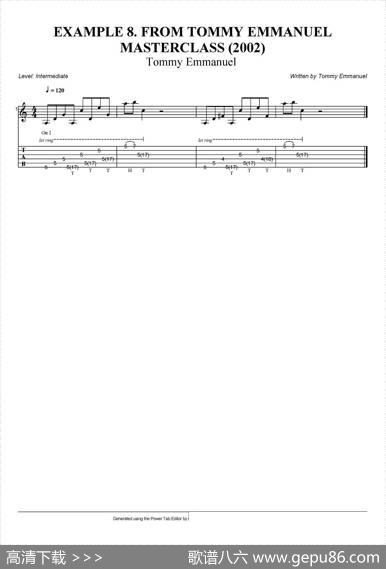 tommyemmanuel：masterclassexample-8（指弹吉他）