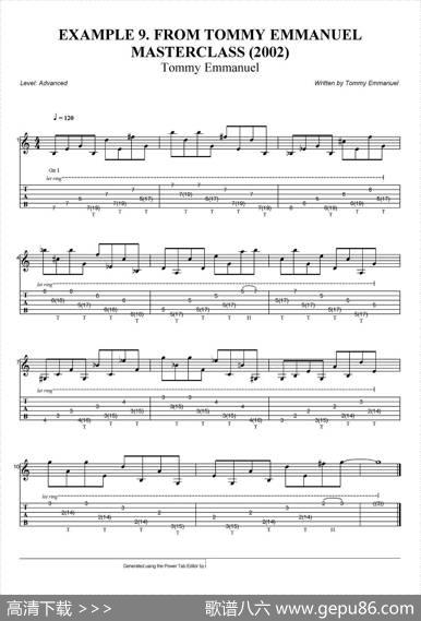 tommyemmanuel：masterclassexample-9（指弹吉他）