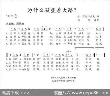 [前苏联]为什么凝望着大路