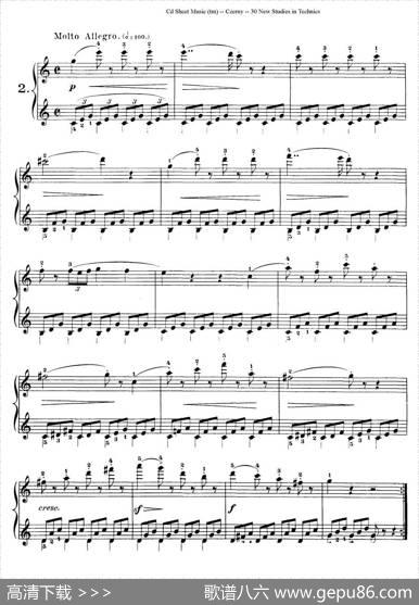 Czerny-30NewStudies-2（车尔尼Op849-30首练习曲）|Czerny
