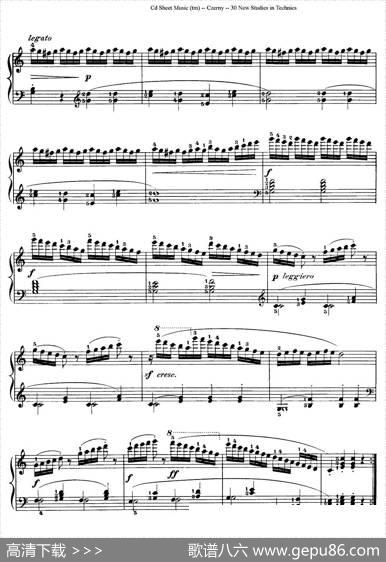 Czerny-30NewStudies-6（车尔尼Op849-30首练习曲）|Czerny