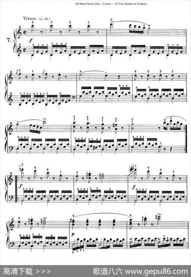 Czerny-30NewStudies-7（车尔尼Op849-30首练习曲）|Czerny