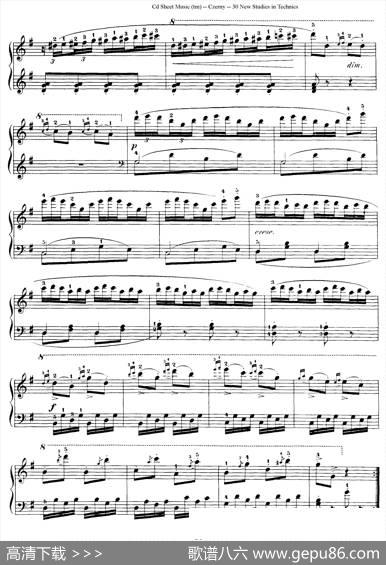 Czerny-30NewStudies-17（车尔尼Op849-30首练习曲）|Czerny