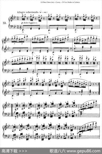 Czerny-30NewStudies-19（车尔尼Op849-30首练习曲）|Czerny