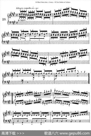 Czerny-30NewStudies-23（车尔尼Op849-30首练习曲）|Czerny