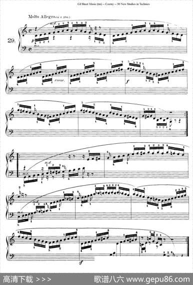 Czerny-30NewStudies-29（车尔尼Op849-30首练习曲）|Czerny