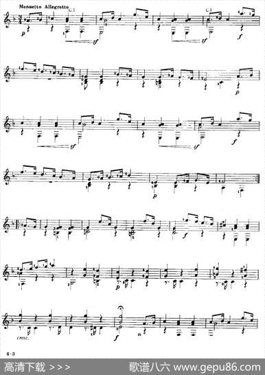小奏鸣曲（古典吉他独奏）|[意]朱利亚尼