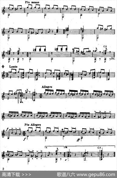 两把吉他（俄罗斯民谣、古典吉他名曲）