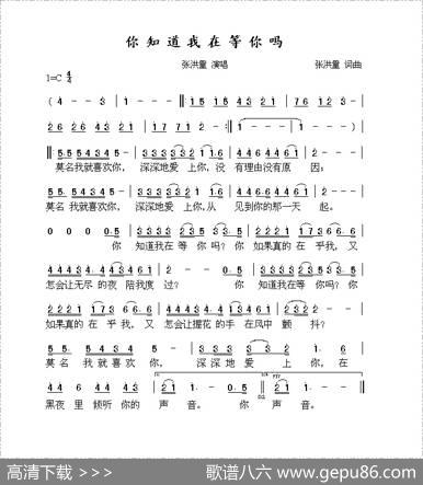 你知道我在等你吗 - 张洪量|张洪量