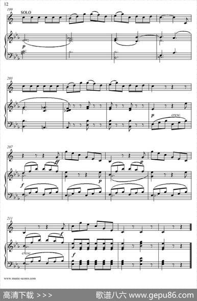 Mozart：ConcertoKV495No.4-3stRondo回旋曲（中音萨克斯+钢琴伴奏）|Mozart（莫扎特）