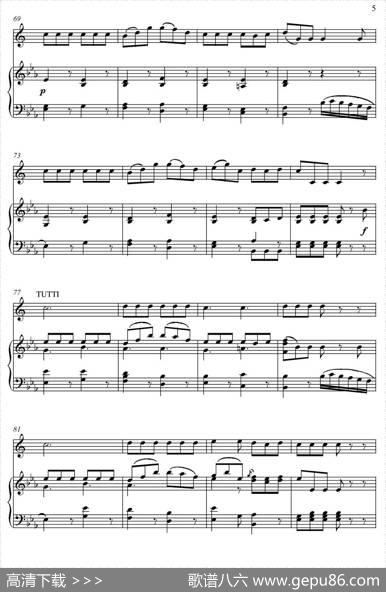 Mozart：ConcertoKV495No.4-3stRondo回旋曲（中音萨克斯+钢琴伴奏）|Mozart（莫扎特）