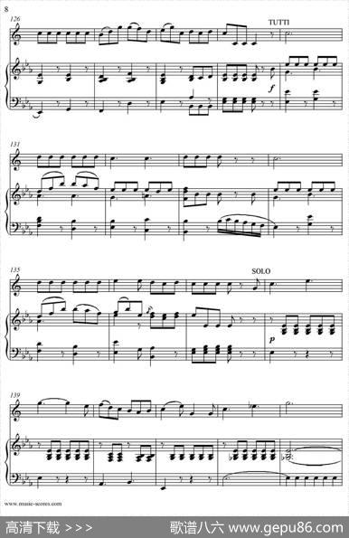Mozart：ConcertoKV495No.4-3stRondo回旋曲（上低音萨克斯+钢琴伴奏）|Mozart（莫扎特）