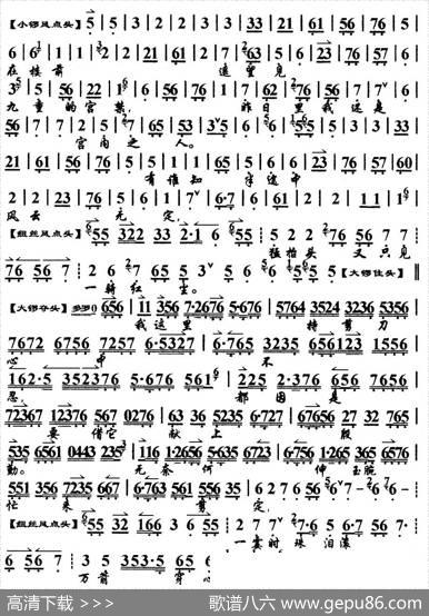 无限忧愁无限恨（《太真外传》杨玉环唱段、琴谱）