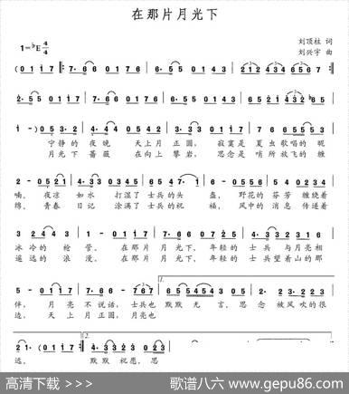 在那片月光下（刘顶柱词刘兴宇曲） - 刘顶柱|刘兴宇