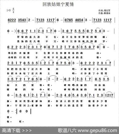 回族姑娘宁夏情 - 周志军|黄清林