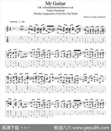 tommyemmanuel：mrguitar（指弹吉他）