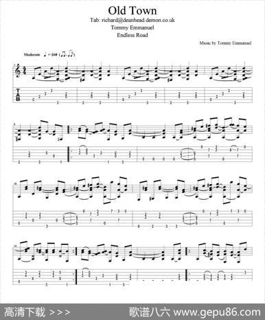 tommyemmanuel：oldtown（指弹吉他）