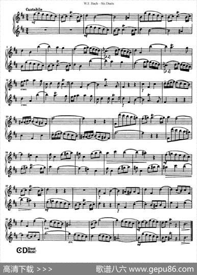 SixDuets（6首二重奏）（2）|W.F.巴赫