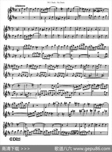 SixDuets（6首二重奏）（2）|W.F.巴赫