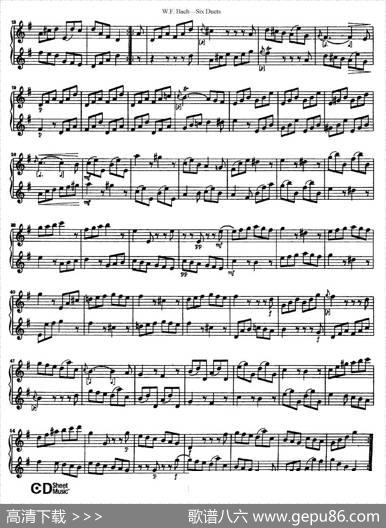 SixDuets（6首二重奏）（2）|W.F.巴赫
