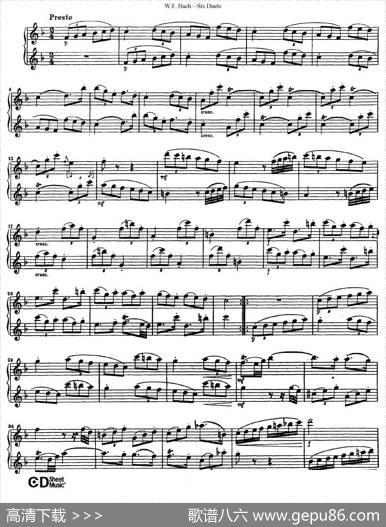 SixDuets（6首二重奏）（4）|W.F.巴赫