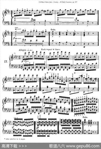 Czerny-40DailyExerciOp.337（16—20）（40首日常训练曲）|Czerny（车尔尼）