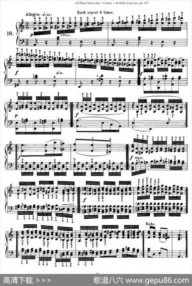 Czerny-40DailyExerciOp.337（16—20）（40首日常训练曲）|Czerny（车尔尼）