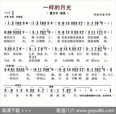 一样的月光（董文华演唱版）