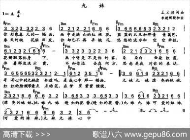 九妹（李建辉配和弦） - 王云好|王云好