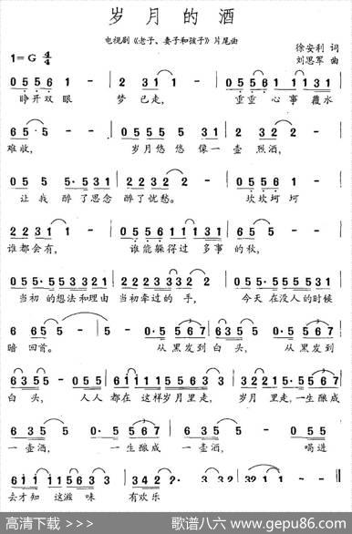 岁月的酒（徐安利词刘思军曲） - 徐安利|刘思军