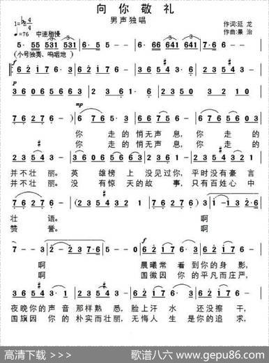 向你敬礼 - 王延龙|景治