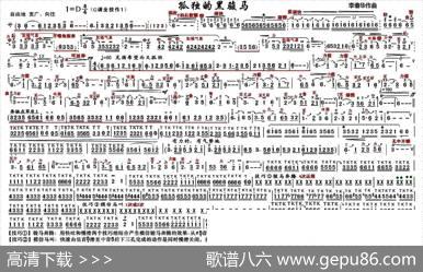 孤独的黑骏马（技巧谱）|李春华
