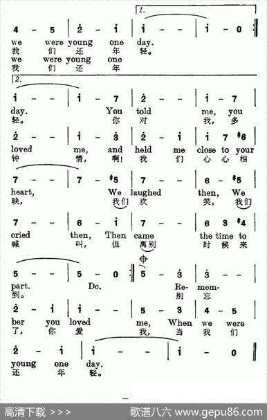 [美]当我们还年轻（电影《翠提春晓》插曲）（中英文对照） - 汉默斯坦填词|约翰.施特劳斯