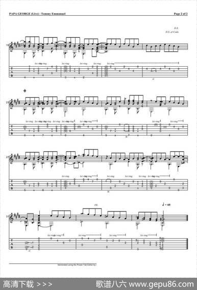 tommyemmanuel：papageorgeversion（指弹吉它）