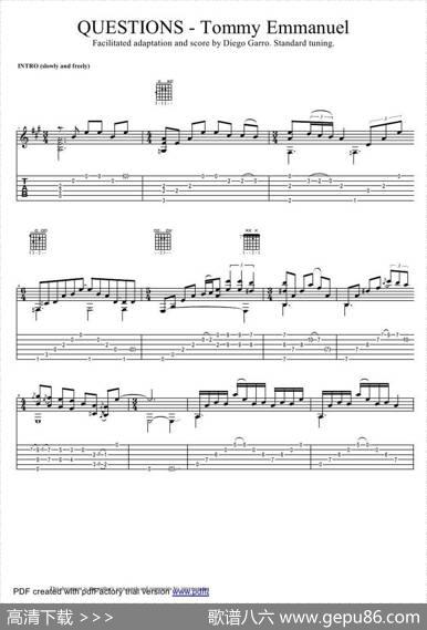 tommyemmanuel：questionsTommyEmmanuel（指弹吉它）