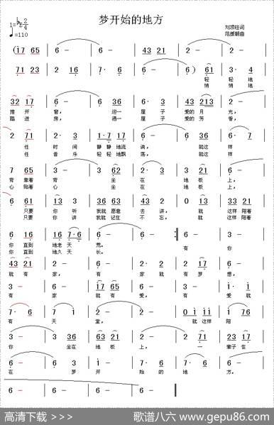 梦开始的地方（刘顶柱词范援朝曲） - 刘顶柱|范援朝