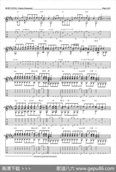 tommyemmanuel：rubyseyes（指弹吉它）